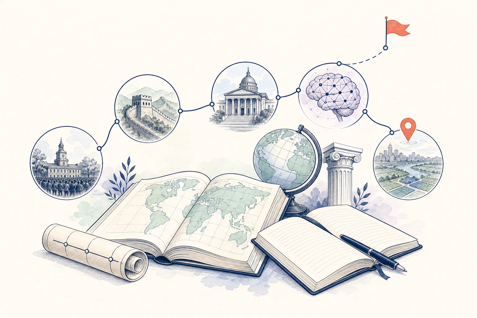 Illustrated AP learning pathway for Period 3: 1754–1800